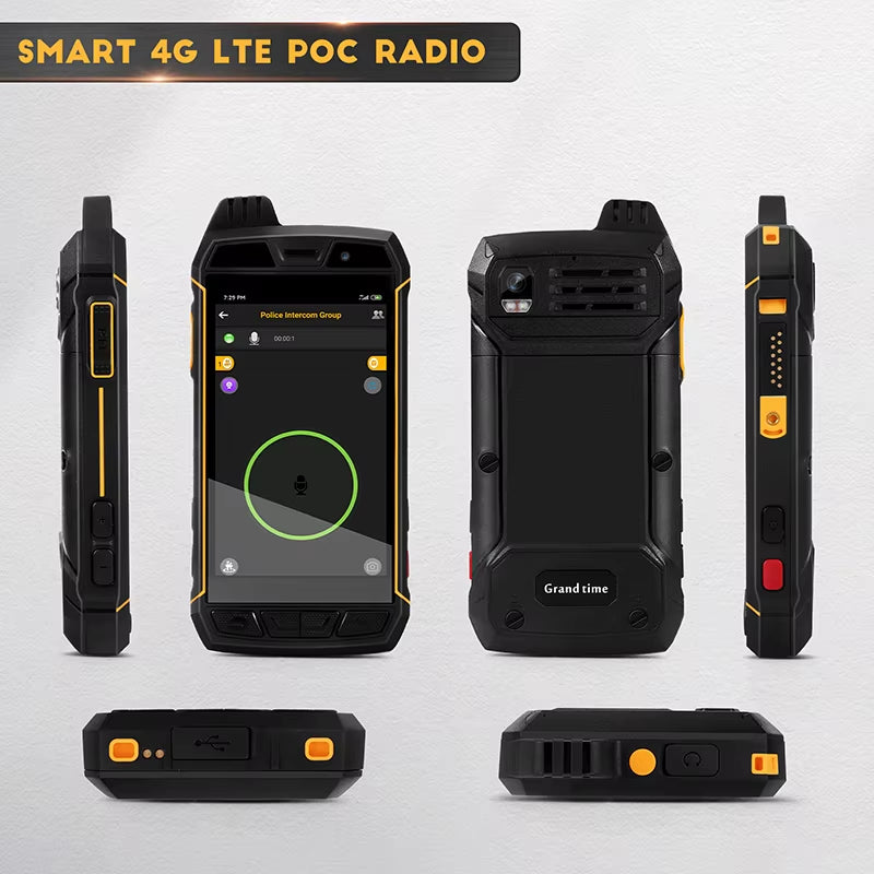 IP68 Waterproof Rugged Smartphone Two Way Radio Wireless Global GPS Zello Security 4G POC Radio Walkie Talkie