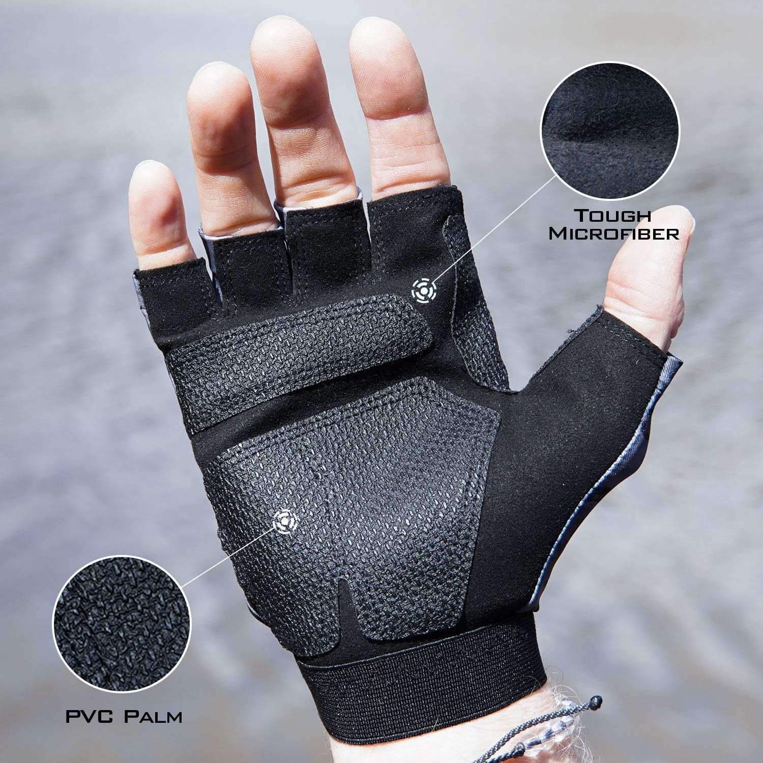 Gill Raker Gloves UPF50+ Fishing Gloves with UV Protection for Men or Women - Fishing, Outdoor, Kayaking, Rowing, Sailing, Canoeing, Hiking, Biking