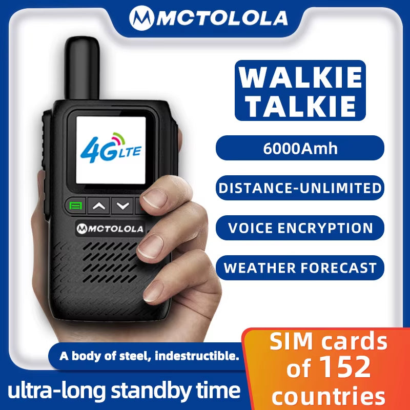 MOTOLOLA Global Walkie Talkie,4G/5G POC Remote Phone，Police Civilian Fleet (Free)5000Km Professional Radio Communicator 500Km