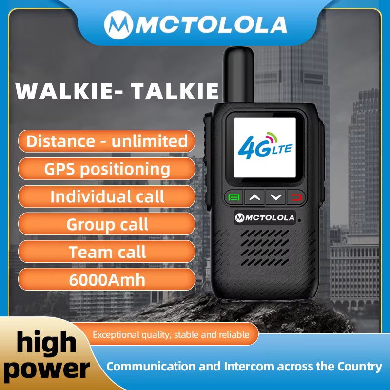 MOTOLOLA Global Walkie Talkie,4G/5G POC Remote Phone，Police Civilian Fleet (Free)5000Km Professional Radio Communicator 500Km