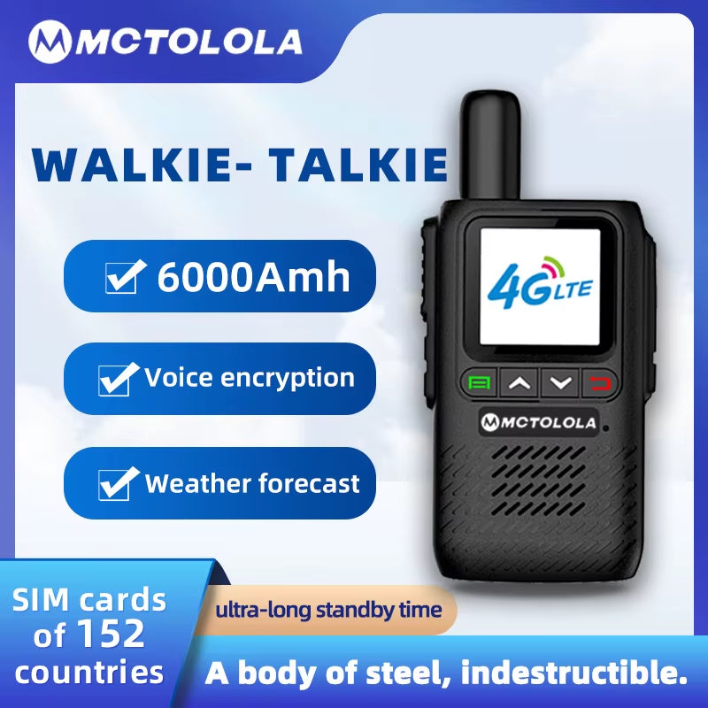MOTOLOLA Global Walkie Talkie,4G/5G POC Remote Phone，Police Civilian Fleet (Free)5000Km Professional Radio Communicator 500Km