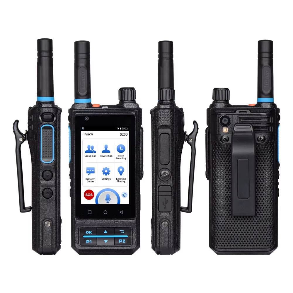 Inrico 4G Network Radio S200 Android 10 LTE/WCDMA/GSM Mobile Phone Work with Real-Ptt Zello Unlocked Walkie Talkie Global Call
