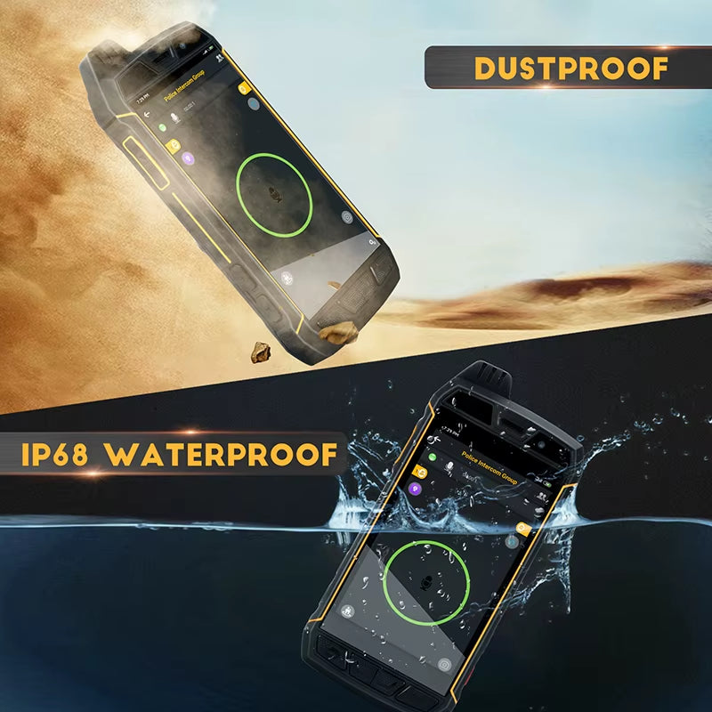 IP68 Waterproof Rugged Smartphone Two Way Radio Wireless Global GPS Zello Security 4G POC Radio Walkie Talkie